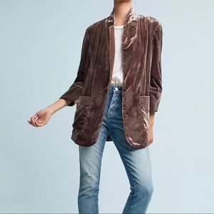 Anthropologie Cartonnier Velvet Blazer Small